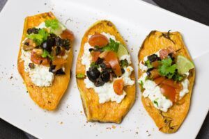 Loaded Baked Sweet Potatoes, oven recipe