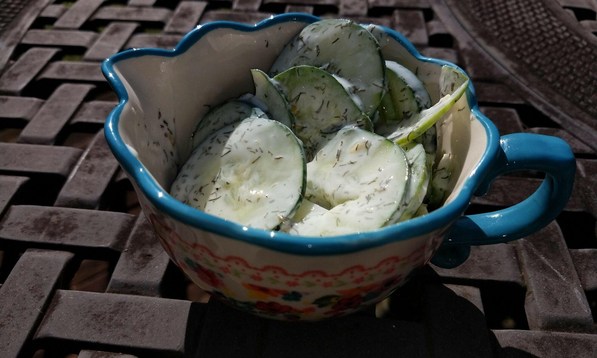 The Best Creamy Cucumber Salad Recipe